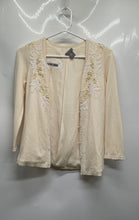 Load image into Gallery viewer, Ann Taylor Womens Beige Pearl Beaded Long Sleeve Cardigan Sweater Size XSP
