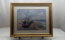 Load image into Gallery viewer, Vintage Boats At Saintes-Maries World Gainsborough By Vincent Van Gogh Framed
