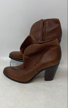 Load image into Gallery viewer, Vince Camuto Womens Franell Brown Leather Block Heel Ankle Booties Size 8M
