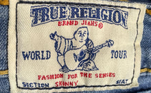 Load image into Gallery viewer, True Religion Womens Blue Medium Wash Pockets Denim Skinny Leg Jeans Size 27
