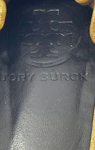 Load image into Gallery viewer, Authentic Tory Burch Womens Reva Gold-Tone Leather Ballet Flats Size 6.5 Worn
