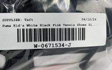 Load image into Gallery viewer, Puma Girls Caven 2.0 396317-42 White Black Pink Lace-Up Tennis Shoes Size 2C
