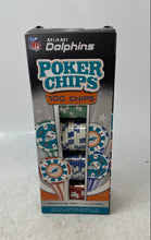 Load image into Gallery viewer, MasterPieces Multicolor NFL Miami Dolphins 100 Pcs Poker Chips With Box
