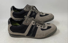 Load image into Gallery viewer, Hugo Boss Mens Akeen Gray Navy Blue Lace-Up Low Top Sneaker Shoes Size 41
