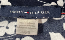Load image into Gallery viewer, Tommy Hilfiger Womens Black White Floral Sleeveless Collared Blouse Top Size L
