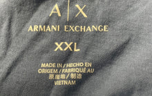 Load image into Gallery viewer, Armani Exchange Mens Blue Short Sleeve Collared Zip Polo Shirt Size XXL
