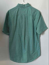 Load image into Gallery viewer, Tommy Hilfiger Mens Green White Gingham Short Sleeve Button-Up Shirt Size L
