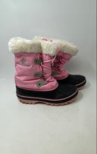 Load image into Gallery viewer, Dream Pairs Girls Forester Pink White Round Toe Lace-Up Snow Boots Size 5
