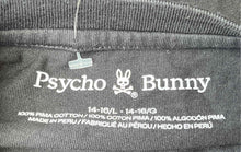 Load image into Gallery viewer, Psycho Bunny Boys Black Skull Print Cotton Short Sleeve T-Shirt Size 14-16/L
