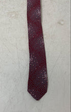 Load image into Gallery viewer, DiMatri New York-Milano Mens Red Abstract Heart Print Silk Pointed Tie
