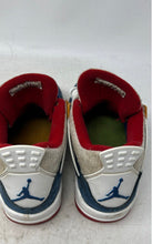 Load image into Gallery viewer, Nike Boys Air Jordan 4 DR6952-400 Blue White Red Lace-Up Sneakers Shoes Sz 5.5Y
