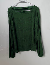 Load image into Gallery viewer, Ann Taylor Womens Green Long Sleeve Boat Neck Pullover Blouse Top Size XL
