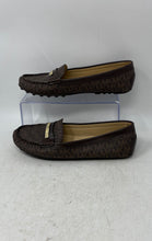 Load image into Gallery viewer, Michael Kors Womens Everett Brown Monogram Moc Toe Slip-On Loafer Shoes Size 9M
