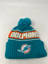 Load image into Gallery viewer, New Era Mens Green NFL Miami Dolphins Sideline Cuffed Knitted Winter Cap
