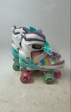 Load image into Gallery viewer, Sulifeel Girls Multicolor Rainbow Unicorn Light Up Roller Skates Sz 10C-13C
