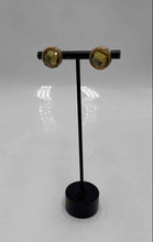 Load image into Gallery viewer, Authentic Marc by Marc Jacobs Women's Gold Tone Green Crystal Earrings

