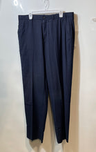 Load image into Gallery viewer, Perry Ellis Mens Blue Flat Front Slash Pocket Straight Leg Chino Pants Sz 36/36
