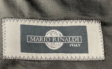 Load image into Gallery viewer, Mario Rinaldi Mens Black White Striped Blazer &amp; Pants 2 Piece Suit Set Size 42L
