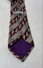 Load image into Gallery viewer, Perry Ellis Mens Brown And Gray Printed Adjustable Formal Pointed Tie One Size
