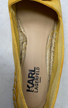 Load image into Gallery viewer, Karl Lagerfeld Womens Abby Yellow Slip-On Casual Espadrille Shoes Size 7.5
