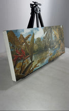 Load image into Gallery viewer, Vertical Tropical River Framed Art Print On Canvas Signed By Lynn Fecteau
