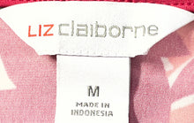Load image into Gallery viewer, Liz Claiborne Womens Red Orange Leaf Short Sleeve Pullover Blouse Top Size M
