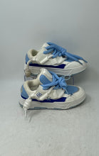 Load image into Gallery viewer, Unbranded Womens White Blue Low Top Lace-Up Platform Sneaker Shoes Size 41
