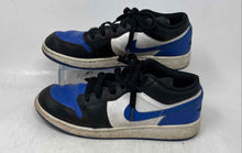 Load image into Gallery viewer, Nike Boys Air Jordan 1 Low White Blue Black Lace-Up Sneaker Shoes Size 7Y
