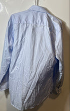 Load image into Gallery viewer, Bugatchi Mens Blue Cotton Long Sleeve Spread Collar Dress Shirt Size 16
