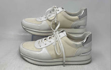 Load image into Gallery viewer, Michael Kors Womens Monique White And Silver Lace-Up Sneakers Shoes Size 10M
