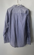 Load image into Gallery viewer, Tommy Hilfiger Mens Blue White Striped Long Sleeve Button-Up Shirt Size L
