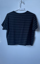 Load image into Gallery viewer, Lululemon Womens Cates Black Striped Short Sleeve Crew Neck T-Shirt Size 8

