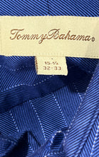 Load image into Gallery viewer, Tommy Bahama Mens Blue Long Sleeve Chest Pocket Button Front Dress Shirt Sz 15.5

