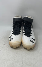 Load image into Gallery viewer, Under Armour Mens Harper 4 Mid RM 3022061-100 Black White Baseball Cleats Sz 9.5
