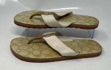 Load image into Gallery viewer, Coach Womens Multicolor Signature Print Slip-On Flip-Flop Sandals Size 6B

