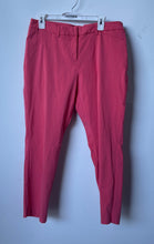 Load image into Gallery viewer, Mario Serrani Italy Womens Red Flat Front Straight Leg Ankle Pants Size 12
