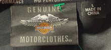 Load image into Gallery viewer, Harley-Davidson Mens Black Long Sleeve Dual Chest Pocket Button-Up Shirt Size L
