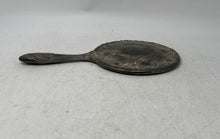 Load image into Gallery viewer, Silver Tone Floral Engraved Handled Collectible Vanity Ornate Hand Mirror
