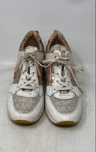 Load image into Gallery viewer, Michael Kors Womens Beige Signature Print Lace-Up Sneaker Shoes Size 7.5M
