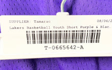 Load image into Gallery viewer, Nike Youth Purple &amp; Black Los Angeles Lakers NBA Basketball Shorts Size S
