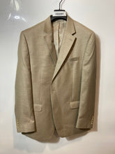 Load image into Gallery viewer, Chaps Mens Beige Long Sleeve Notch Collar Slim Fit 2-Button Blazer Size 44L
