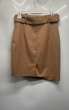 Load image into Gallery viewer, H&amp;M Womens Beige Pleated Adjustable Belted Straight &amp; Pencil Skirt Size 4
