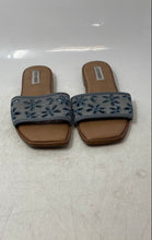 Load image into Gallery viewer, Steve Madden Womens Kaiya Blue Denim Floral Cut-Out Slip-On Slide Sandals Sz 7.5
