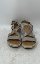 Load image into Gallery viewer, Born Womens Idella Gray Open Toe Wedge Strappy Sandals Size 9M
