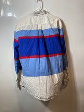 Load image into Gallery viewer, Tommy Hilfiger Mens Blue Multicolor Colorblock Button-Up Shirt Size Large
