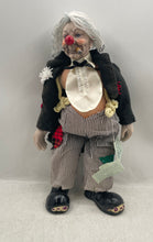 Load image into Gallery viewer, Vintage Dynasty Doll Collection Cigar Smoking Clyde Hobo Clown Porcelain Doll
