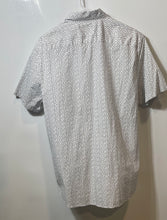 Load image into Gallery viewer, Michael Kors Mens White Printed Short Sleeve Slim Fit Button-Up Shirt Size L
