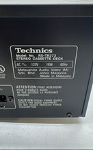 Load image into Gallery viewer, Technics RS-TR272 Black AM/FM Dual Tape Stereo Cassette Deck Not Tested
