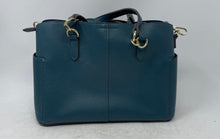 Load image into Gallery viewer, Nanette Lepore Womens Blue Leather Inner Pockets Adjustable Strap Crossbody Bag
