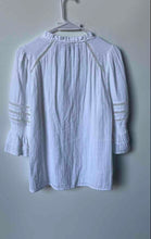 Load image into Gallery viewer, WYSE London Womens Parker White 3/4 Sleeve Button Front Blouse Top Size 3
